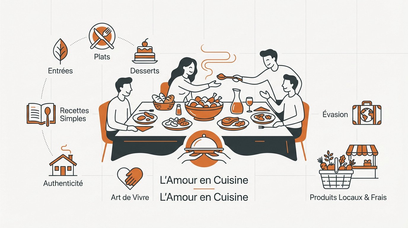 Cuisine familiale de Maria avec produits frais du marché