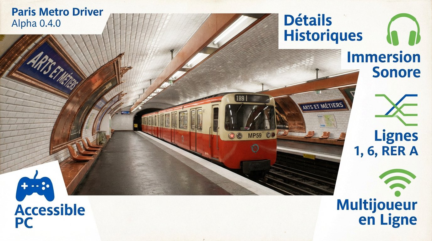 Interface de conduite du simulateur Paris Metro Driver Alpha 0.4.0