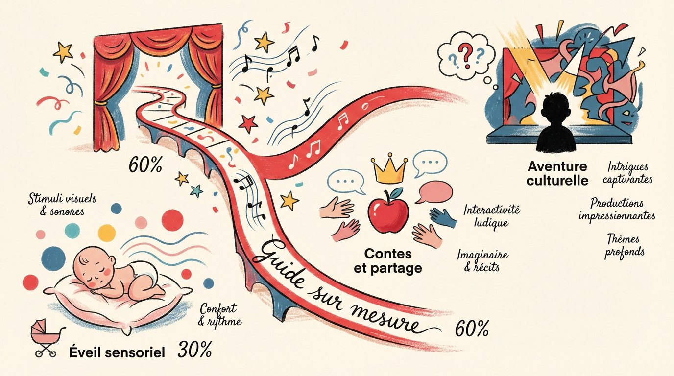 Enfants émerveillés devant un spectacle de théâtre à Paris