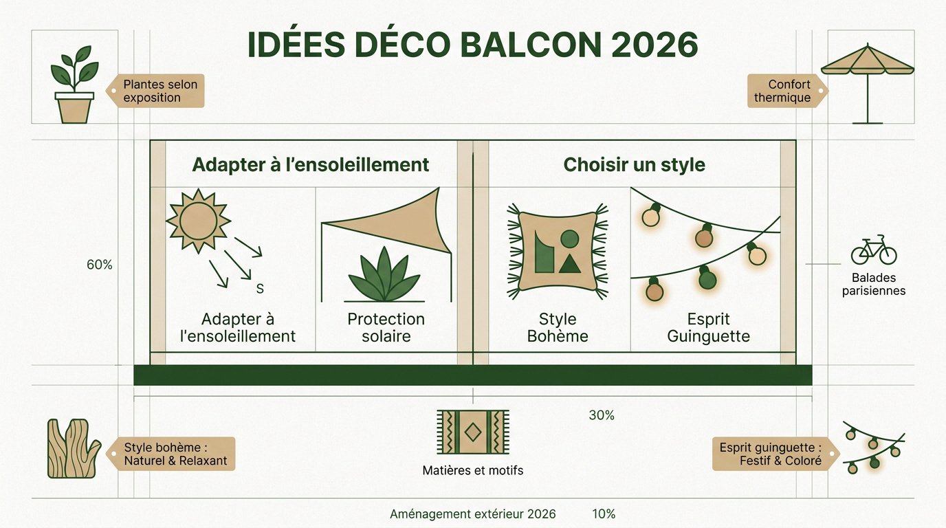 Aménagement moderne de balcon avec mobilier multifonction et plantes vertes