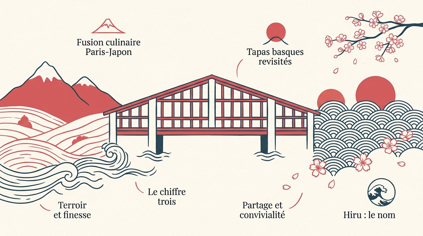 Fusion culinaire entre le Pays basque et le Japon chez Hiru Paris Montmartre